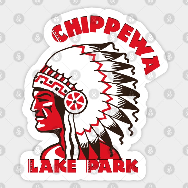 Chippewa Indian Sticker by PopGraphics